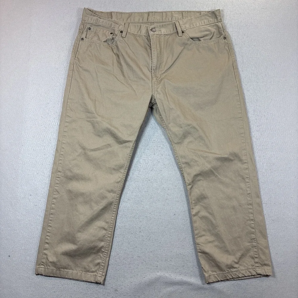 Levi's 559 Men Relaxed Straight Fit Jean 40X30 (40x27) Hemmed Brown Denim
